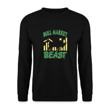 Bull Market Beast Cool Investor T-Shirt Present - Unisex Sweatshirt - black - Front - Alina (178cm) & Michal (187cm)