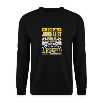 Journalist Journalism Im A Journalist Funny - Unisex Pullover - Schwarz - Vorne - Alina (178cm) & Michal (187cm)