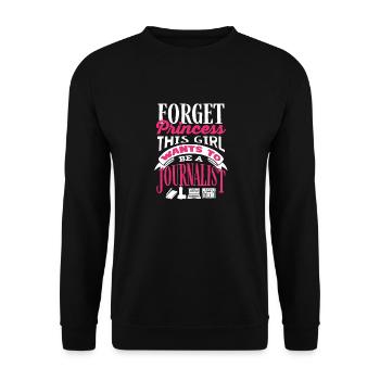 Journalist Journalism Female Journalist - Unisex Sweatshirt - black - Front - Alina (178cm) & Michal (187cm)