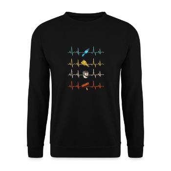 Painter Painting Heartbeat - Unisex Pullover - Schwarz - Vorne - Alina (178cm) & Michal (187cm)