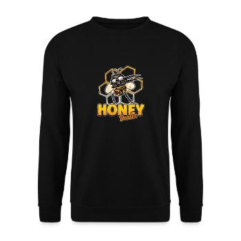 Marchand de miel Apiculteur Abeille Murmure Abeilles Abeilles Abeilles Abeille - Sweat-shirt Unisexe - noir - Devant - Alina (178cm) & Michal (187cm)