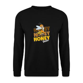 Marchand de miel Apiculteur Abeille Murmure Abeilles Abeilles Abeilles Abeille - Sweat-shirt Unisexe - noir - Devant - Alina (178cm) & Michal (187cm)