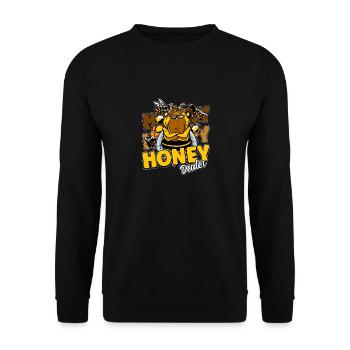Marchand de miel Apiculteur Abeille Murmure Abeilles Abeilles Abeilles Abeille - Sweat-shirt Unisexe - noir - Devant - Alina (178cm) & Michal (187cm)