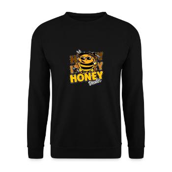 Marchand de miel Apiculteur Abeille Murmure Abeilles Abeilles Abeilles Abeille - Sweat-shirt Unisexe - noir - Devant - Alina (178cm) & Michal (187cm)