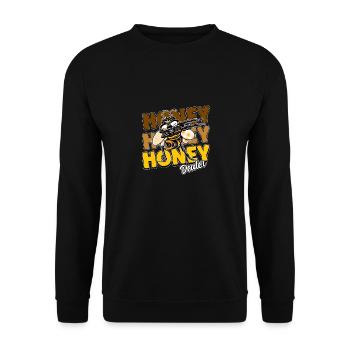 Marchand de miel Apiculteur Abeille Murmure Abeilles Abeilles Abeilles Abeille - Sweat-shirt Unisexe - noir - Devant - Alina (178cm) & Michal (187cm)
