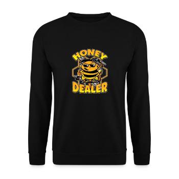 Marchand de miel Apiculteur Abeille Murmure Abeilles Abeilles Abeilles Abeille - Sweat-shirt Unisexe - noir - Devant - Alina (178cm) & Michal (187cm)