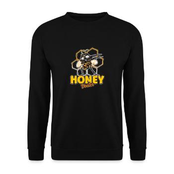 Marchand de miel Apiculteur Abeille Murmure Abeilles Abeilles Abeilles Abeille - Sweat-shirt Unisexe - noir - Devant - Alina (178cm) & Michal (187cm)