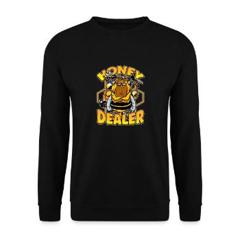 Marchand de miel Apiculteur Abeille Murmure Abeilles Abeilles Abeilles Abeille - Sweat-shirt Unisexe - noir - Devant - Alina (178cm) & Michal (187cm)