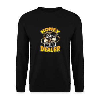 Marchand de miel Apiculteur Abeille Murmure Abeilles Abeilles Abeilles Abeille - Sweat-shirt Unisexe - noir - Devant - Alina (178cm) & Michal (187cm)