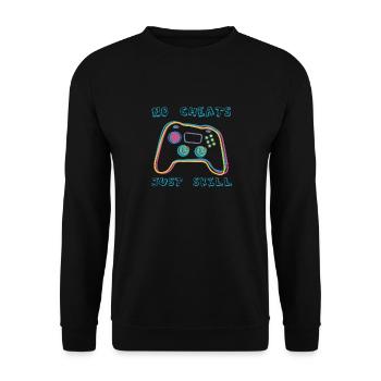 No Cheats Just Skill - Unisex Sweatshirt - black - Front - Alina (178cm) & Michal (187cm)