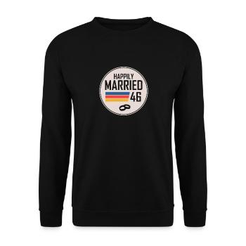 1946 Married Since - Unisex Pullover - Schwarz - Vorne - Alina (178cm) & Michal (187cm)
