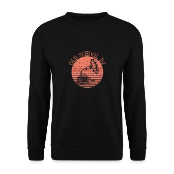 Old School DJ Music Old School DJ Music Geschenk I - Unisex Pullover - Schwarz - Vorne - Alina (178cm) & Michal (187cm)