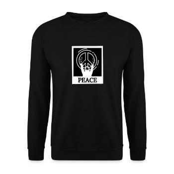 Paix Amour Paix du Monde Sans Guerre Hippie - Sweat-shirt Unisexe - noir - Devant - Alina (178cm) & Michal (187cm)