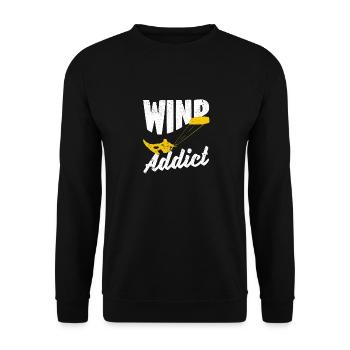 Kitesurf Kite Planche à voile Kitesurf Sport Vent - Sweat-shirt Unisexe - noir - Devant - Alina (178cm) & Michal (187cm)
