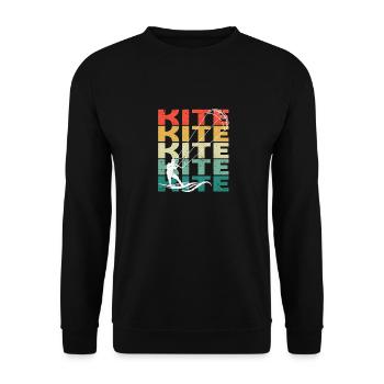 Kitesurfen Kiteboarding Kitesurfen Kite Surfing - Unisex Pullover - Schwarz - Vorne - Alina (178cm) & Michal (187cm)