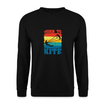 Born To Kite Kiteboarder Kitesurfing Kitesurfing - Unisex Sweatshirt - black - Front - Alina (178cm) & Michal (187cm)