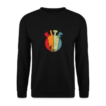 Kitesurf Kitesurf Kiteboarder Rétro Vintage - Sweat-shirt Unisexe - noir - Devant - Alina (178cm) & Michal (187cm)