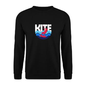 Kitesurfen Kiteboarding Kitesurfen Kite Surfing - Unisex Pullover - Schwarz - Vorne - Alina (178cm) & Michal (187cm)