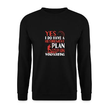 Surfeur à la retraite Oui, j’ai une retraite - Sweat-shirt Unisexe - noir - Devant - Alina (178cm) & Michal (187cm)