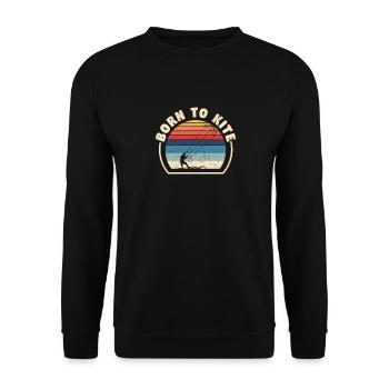 Kiteboarder Kitesurf Kitesurf Kitesurf Coucher de soleil - Sweat-shirt Unisexe - noir - Devant - Alina (178cm) & Michal (187cm)