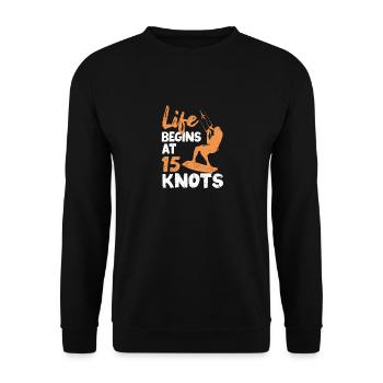 Kiteboarding Kitesurfing Funny Joke Life - Unisex Sweatshirt - black - Front - Alina (178cm) & Michal (187cm)