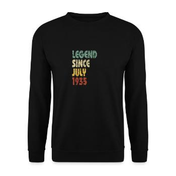 Légende rétro depuis juillet 1935 née dans une citation amusante - Sweat-shirt Unisexe - noir - Devant - Alina (178cm) & Michal (187cm)