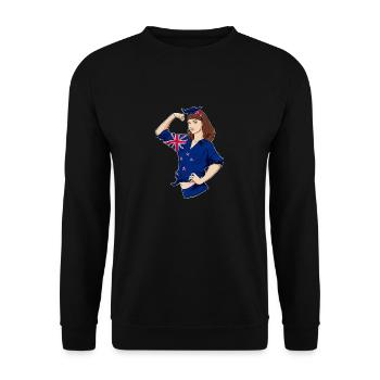 New Zealand Girl Unbreakable I Heritage New - Unisex Pullover - Schwarz - Vorne - Alina (178cm) & Michal (187cm)