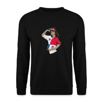 Panamanian Girl Unbreakable Panamanian Heritage - Unisex Sweatshirt - black - Front - Alina (178cm) & Michal (187cm)