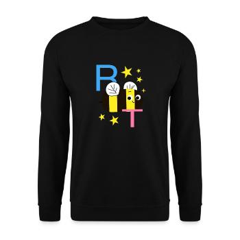 Registered Behavior Technician RBT Funny Pun - Unisex Sweatshirt - black - Front - Alina (178cm) & Michal (187cm)