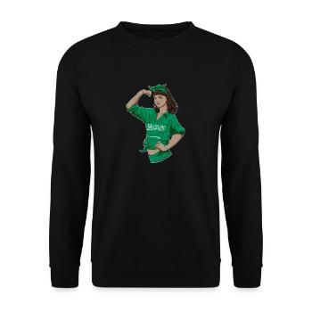 Arab Girl Unbreakable I Arab Heritage I Saudi - Unisex Pullover - Schwarz - Vorne - Alina (178cm) & Michal (187cm)