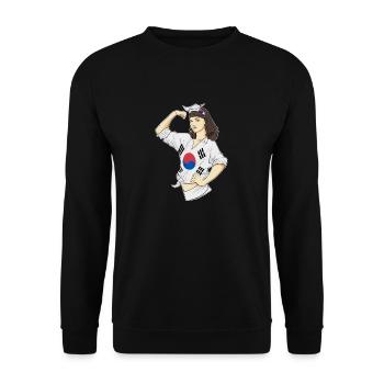 Fille sud-coréenne Incassable I Héritage Sud - Sweat-shirt Unisexe - noir - Devant - Alina (178cm) & Michal (187cm)