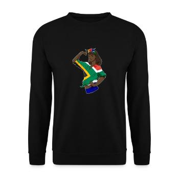 South African Girl Unbreakable I Heritage South - Unisex Sweatshirt - black - Front - Alina (178cm) & Michal (187cm)