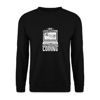 Coding Programmer Coder Software Developer - Unisex Sweatshirt - black - Front - Alina (178cm) & Michal (187cm)