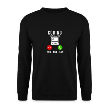 Programmierer Coding Entwickler Informatik - Unisex Pullover - Schwarz - Vorne - Alina (178cm) & Michal (187cm)