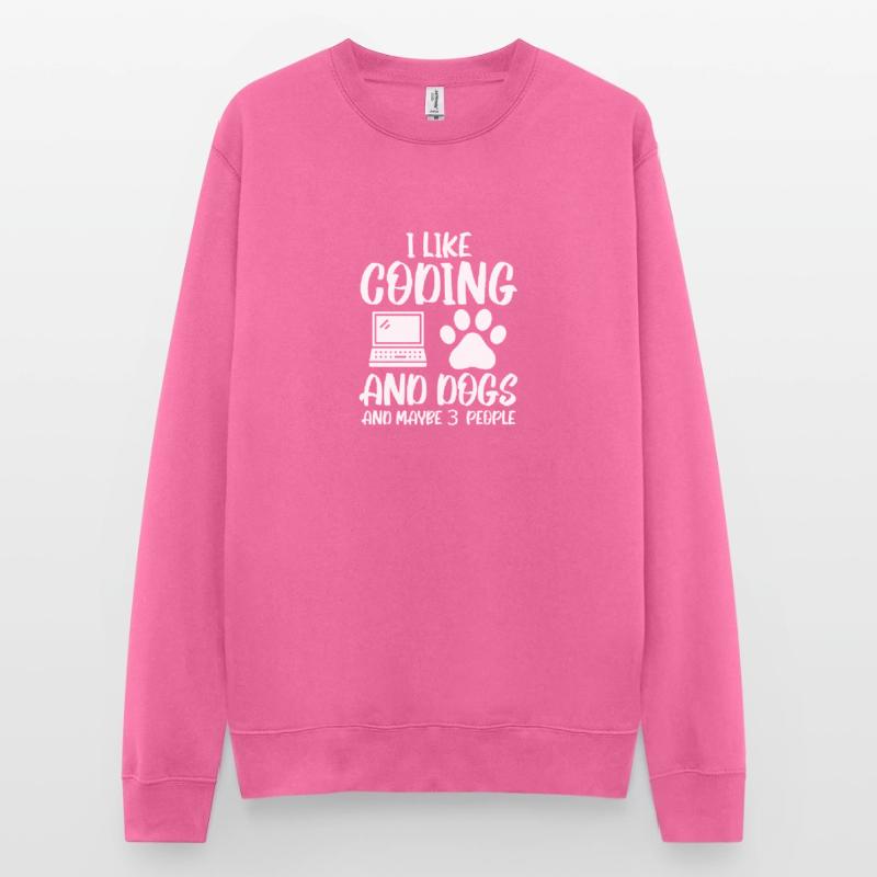 Coding und Hunde Programmierer Coder Entwickler Unisex Pullover