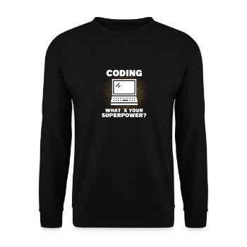 Programmierer Coding Entwickler Informatik - Unisex Pullover - Schwarz - Vorne - Alina (178cm) & Michal (187cm)