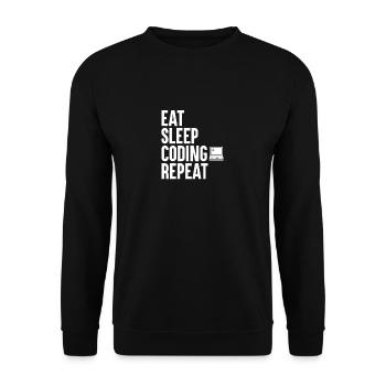 Coding Programmer Coder Software Developer - Unisex Sweatshirt - black - Front - Alina (178cm) & Michal (187cm)