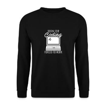 Coding Programmer Coder Software Developer - Unisex Sweatshirt - black - Front - Alina (178cm) & Michal (187cm)