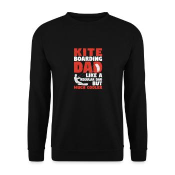 Kiteboarding Dad Lustig Surfen Kite Surfer Vater - Unisex Pullover - Schwarz - Vorne - Alina (178cm) & Michal (187cm)