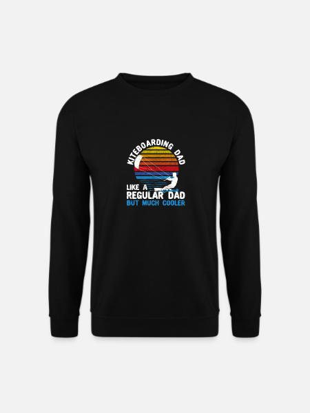 Lustige Surfen Kite Surfer Vatertag Kiteboarding - Unisex Pullover - Schwarz