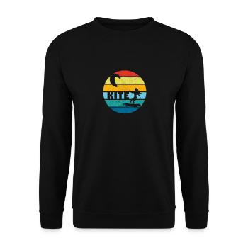 Kite Funny Kitesurfen Kiteboarding Windsurfen Kite - Unisex Pullover - Schwarz - Vorne - Alina (178cm) & Michal (187cm)