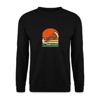 Kitesurf Rétro Vintage Surfboard Kiteboard Kite - Sweat-shirt Unisexe - noir - Devant - Alina (178cm) & Michal (187cm)