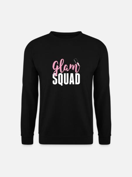 Glam Squad Funny Makeup Cheer - Unisex Sweatshirt - black