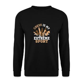 Chess Is My Extreme Sport Chess Board Chess Playe - Unisex Sweatshirt - black - Front - Alina (178cm) & Michal (187cm)
