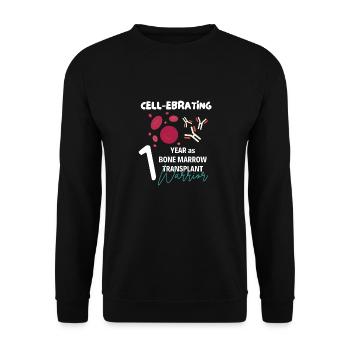 Bone marrow transplant survivor anniversary - Unisex Sweatshirt - black - Front - Alina (178cm) & Michal (187cm)