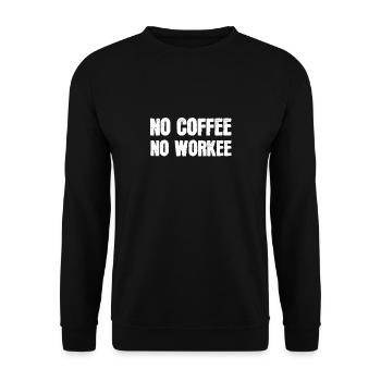Matin Grouch Coffee Lovers Coffee Home Office Uni - Sweat-shirt Unisexe - noir - Devant - Alina (178cm) & Michal (187cm)