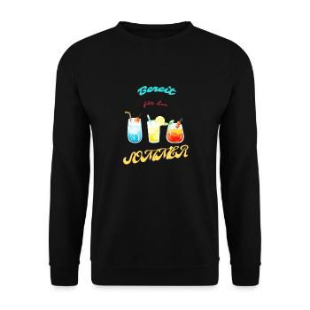 Ready for summer design - Unisex Sweatshirt - black - Front - Alina (178cm) & Michal (187cm)