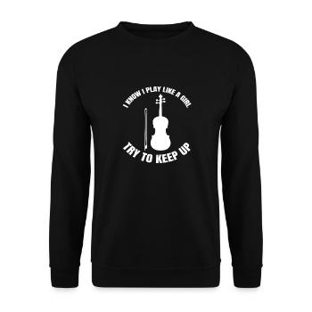 Violin Orchestra Music Violin Player Violin - Unisex Sweatshirt - black - Front - Alina (178cm) & Michal (187cm)