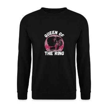 Queen Of The Ring - Lustig Box Frau - Unisex Pullover - Schwarz - Vorne - Alina (178cm) & Michal (187cm)