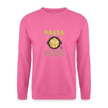 Pasta und Musiknoten Italienischer Küchenchef - Unisex Pullover - Pink - Vorne